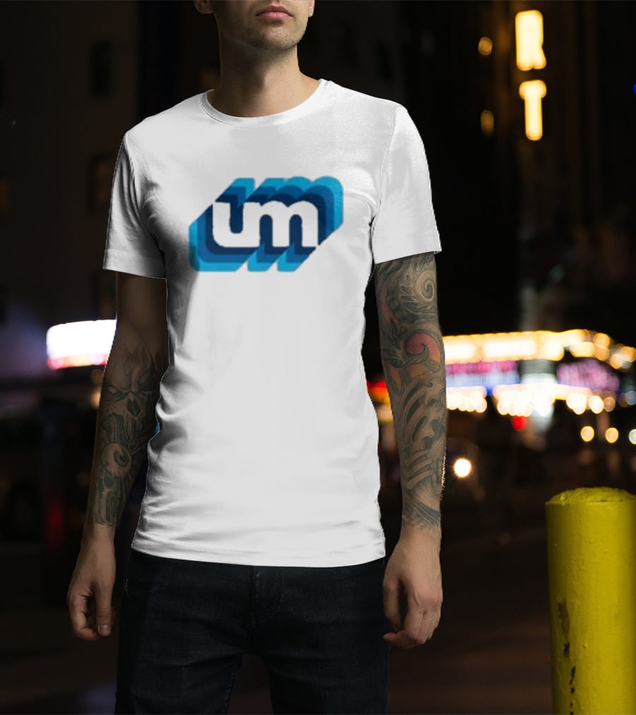 Umphrey's Mcgee Triple Wide Youth UM Overlapping Blue Letters T-Shirt