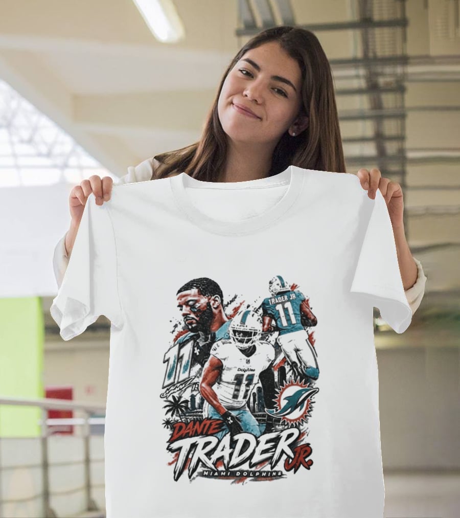 Dante Trader Jr Miami Dolphins 11 Football 2026 T-Shirt