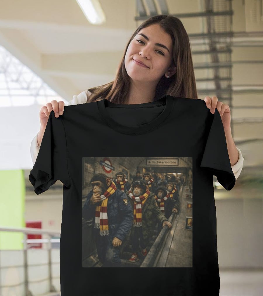 Bradford City Northern Monkeys Terrace London Underground Soccer Fans T-Shirt