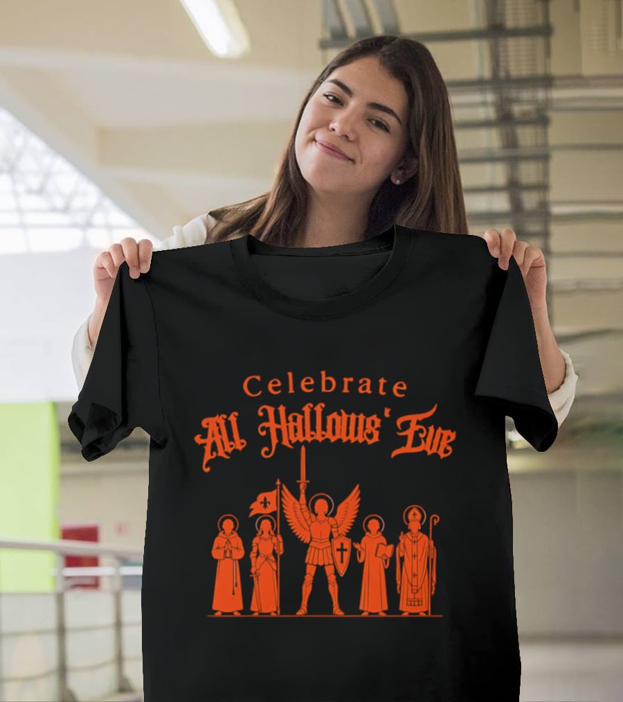 Celebrate All Hallows' Eve Catholic Saints Michael Joan Of Arc T-Shirt