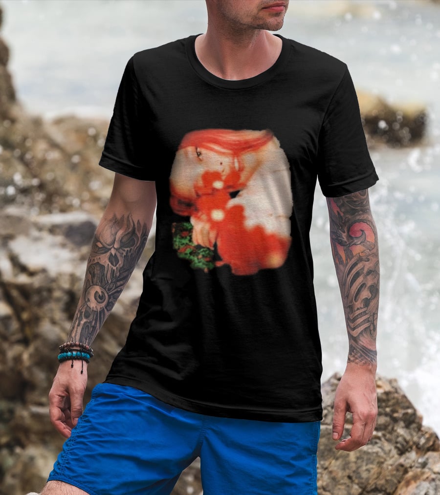 Complex Jennie Flower Photo Red Hair Aesthetic T-Shirt