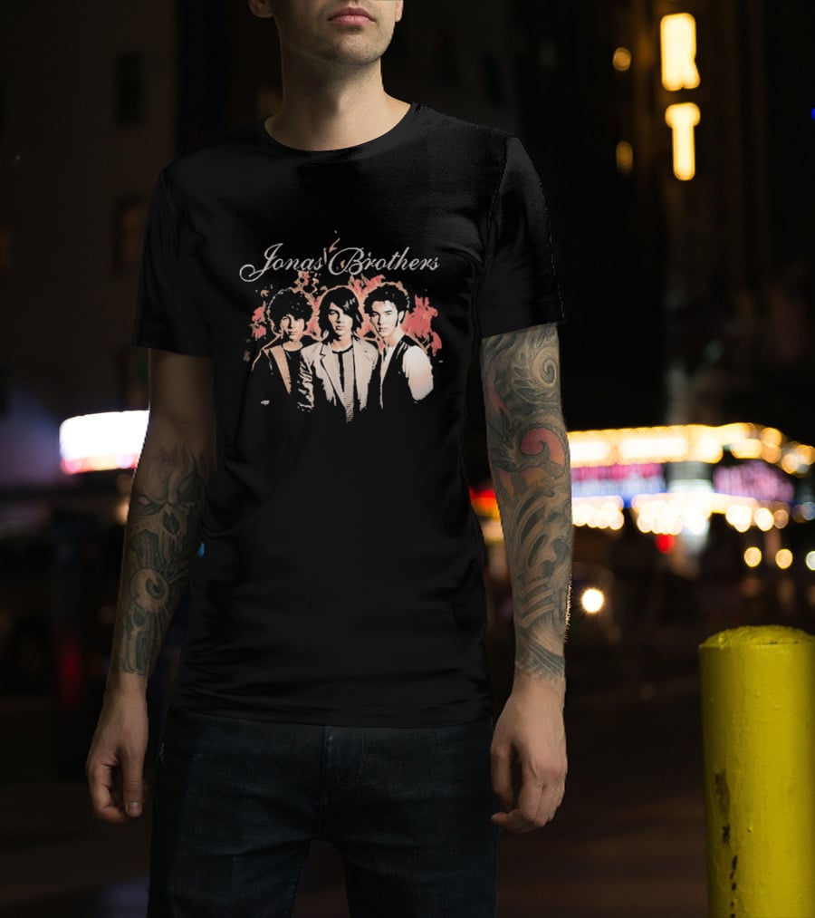 Jonas Brothers Fiery Backdrop Trio T-Shirt