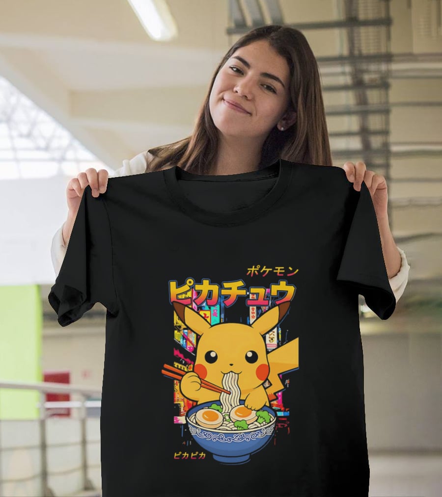 Pika Ramen Pikachu Pokémon Noodles Japan T-Shirt