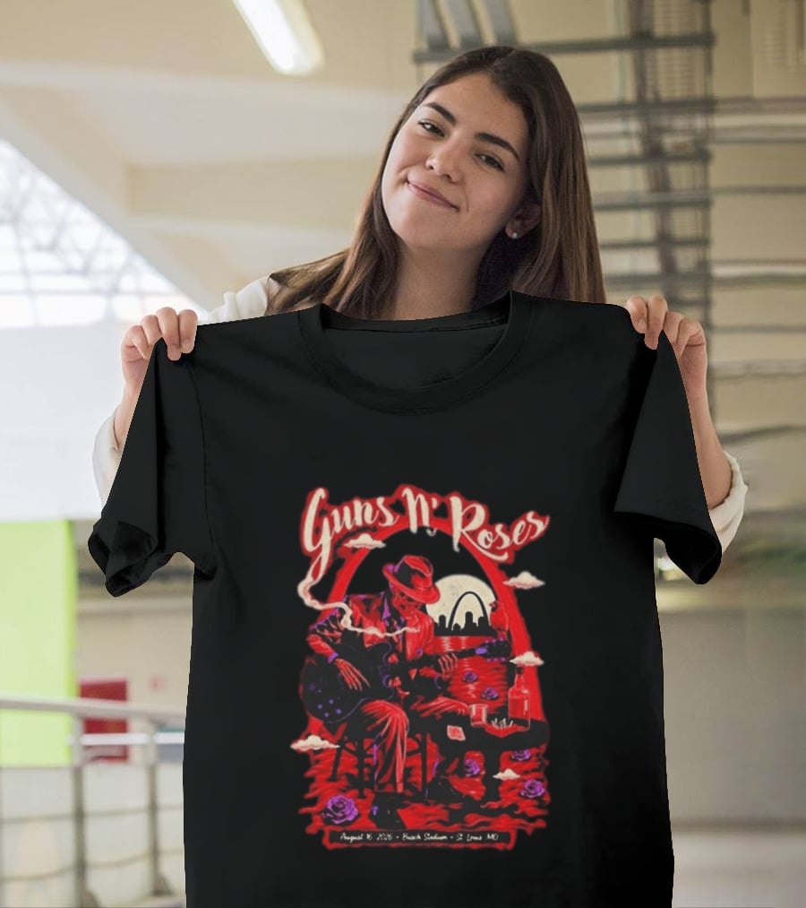 Guns N' Roses August 16 2026 St. Louis MO Busch Stadium Tour T-Shirt