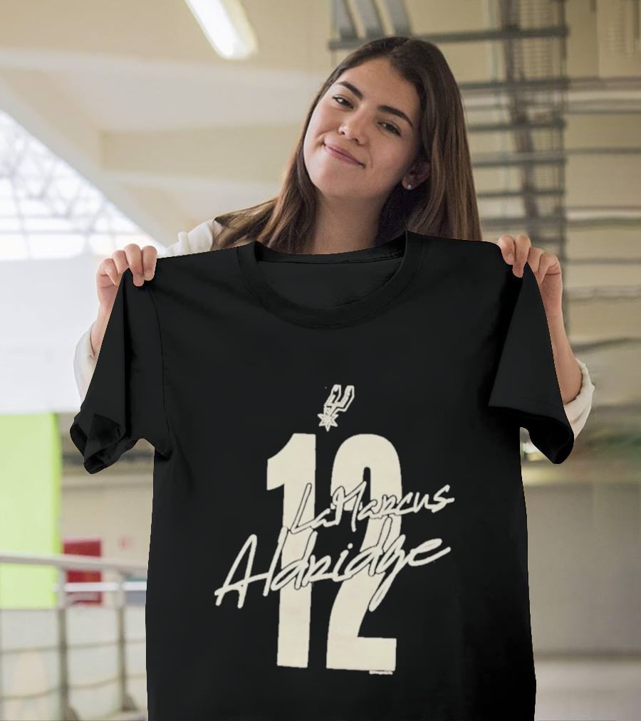 San Antonio Spurs LaMarcus Aldridge 12 NBA 2010s T-Shirt