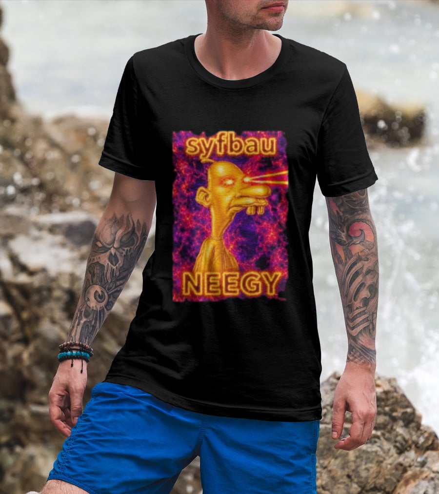 Syfbau Neegy Laser Eyes T-Shirt