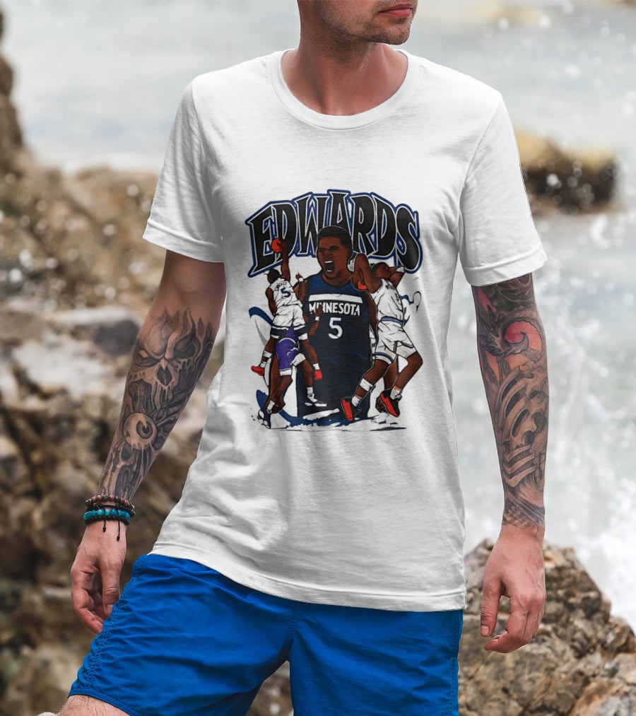 Minnesota Edwards Basketball Cartoon 5 T-Shirt