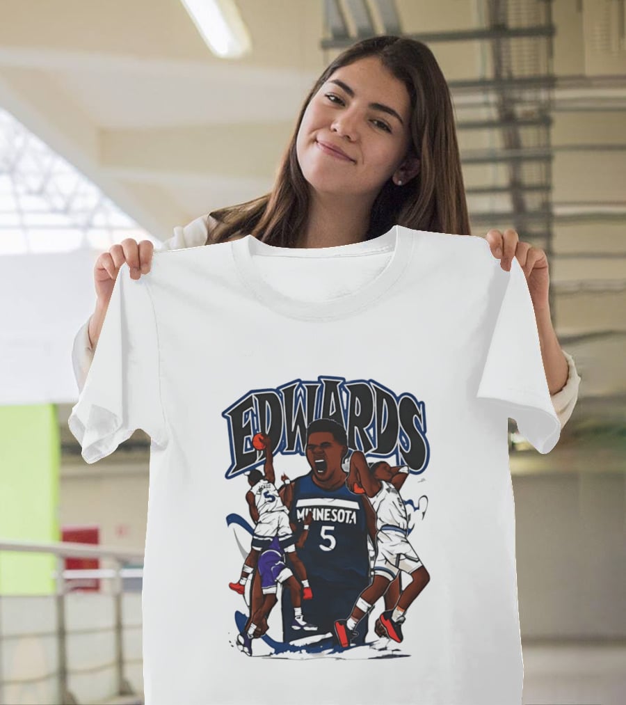 Minnesota Edwards Basketball Cartoon 5 T-Shirt
