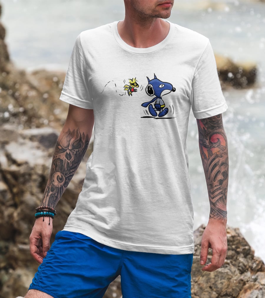 Batman Snoopy And Robin Woodstock DC Peanuts T-Shirt