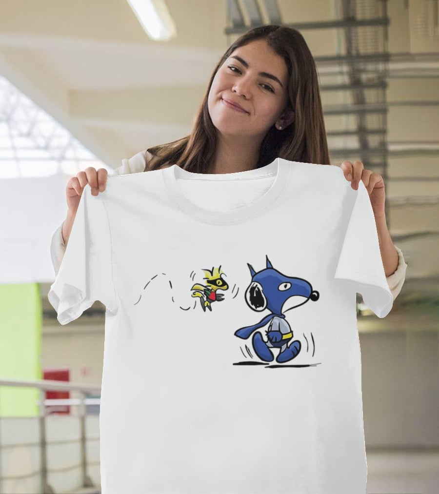 Batman Snoopy And Robin Woodstock DC Peanuts T-Shirt