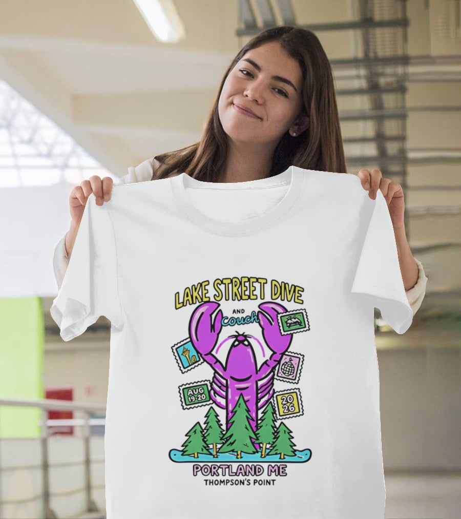 Lake Street Dive Couch Lobster Portland ME Thompson's Point August 19 20 2023 T-Shirt