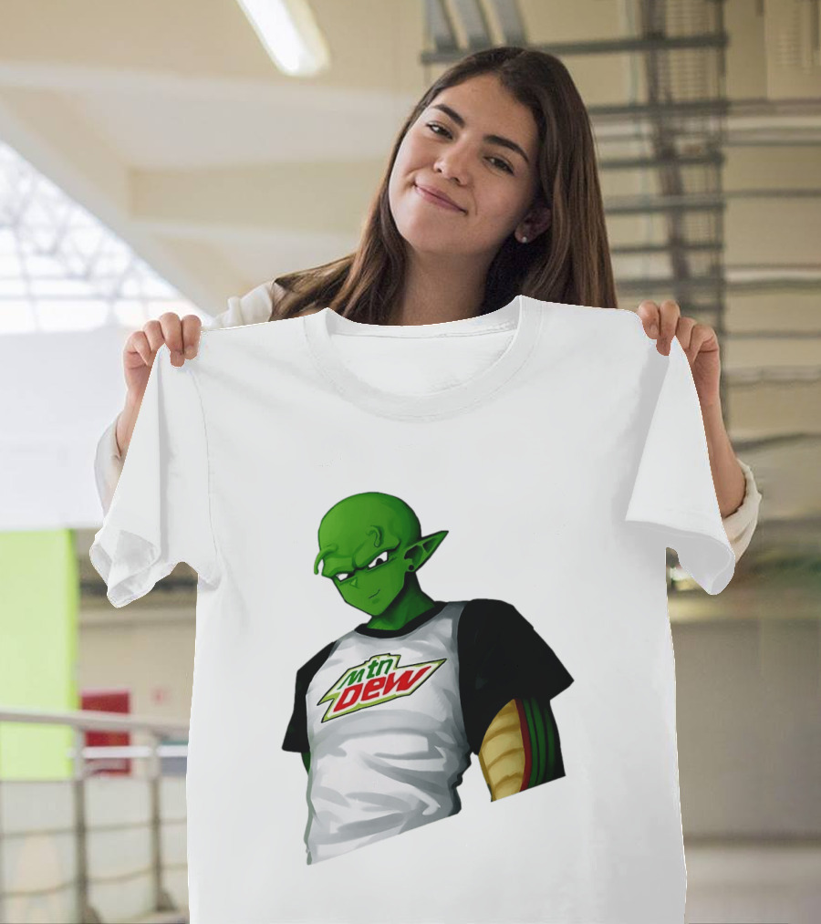 Piccolo Dragon Ball Z Character In Mtn Dew T-Shirt