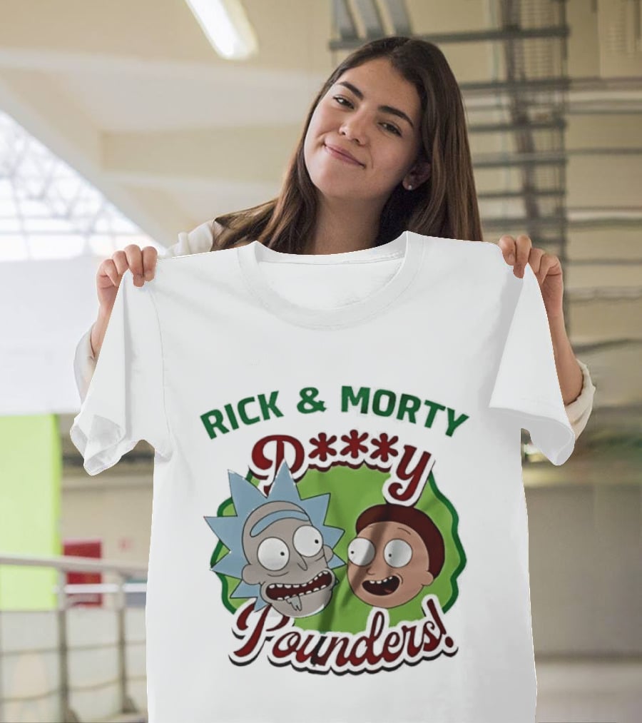 Rick And Morty P<strong></strong>y Pounders Cartoon Characters Green Portal T-Shirt