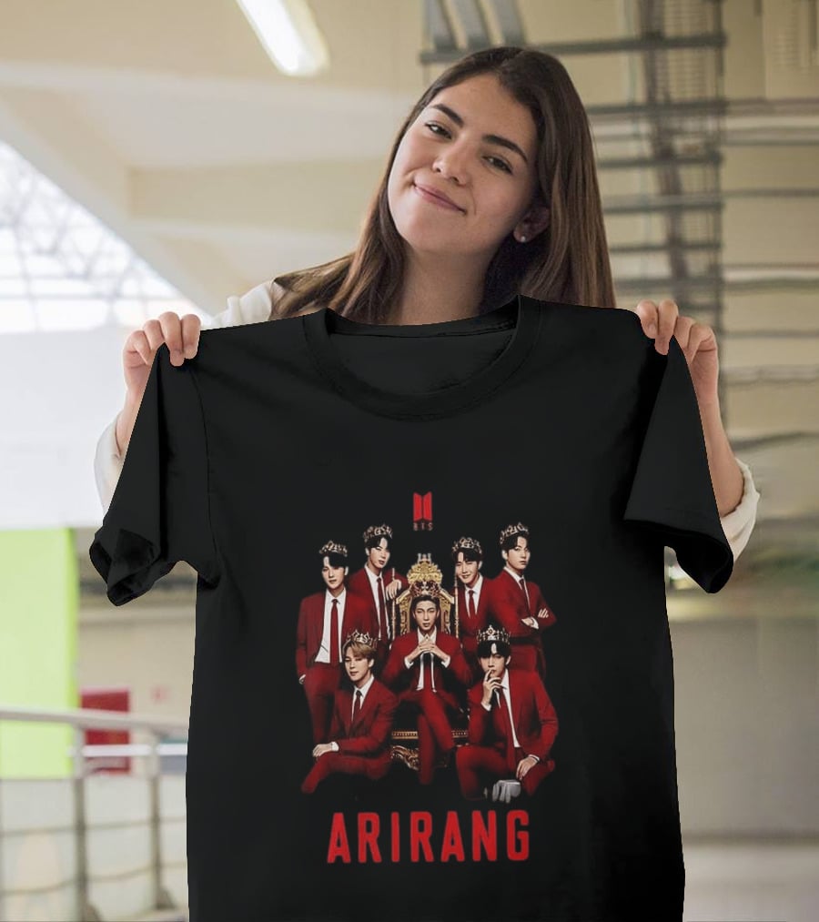 BTS World Tour 2026 Arirang Red Suits And Crowns T-Shirt
