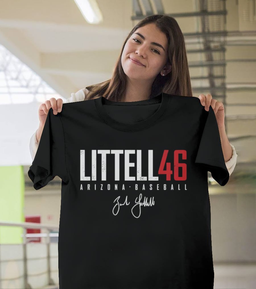 Arizona Baseball Littell 46 Zack Distressed T-Shirt