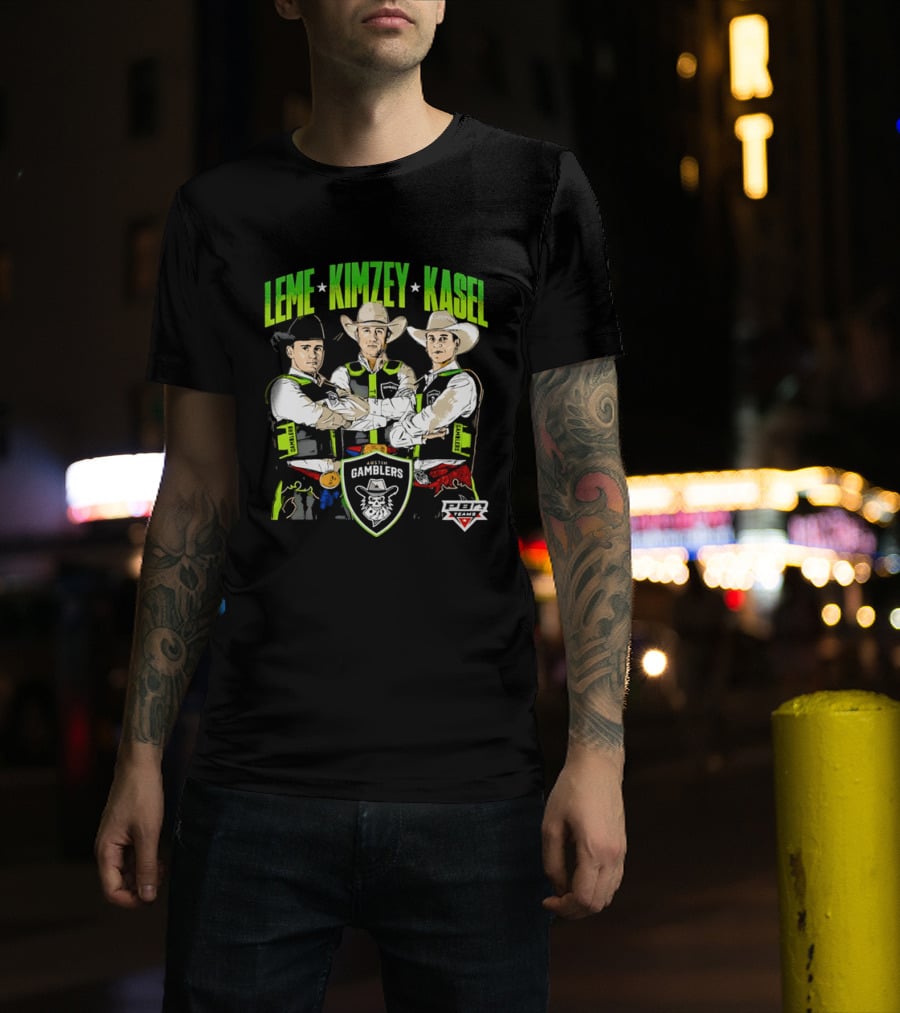 Austin Gamblers PBR Team Leme Kimzey Kasel Bull Riders T-Shirt