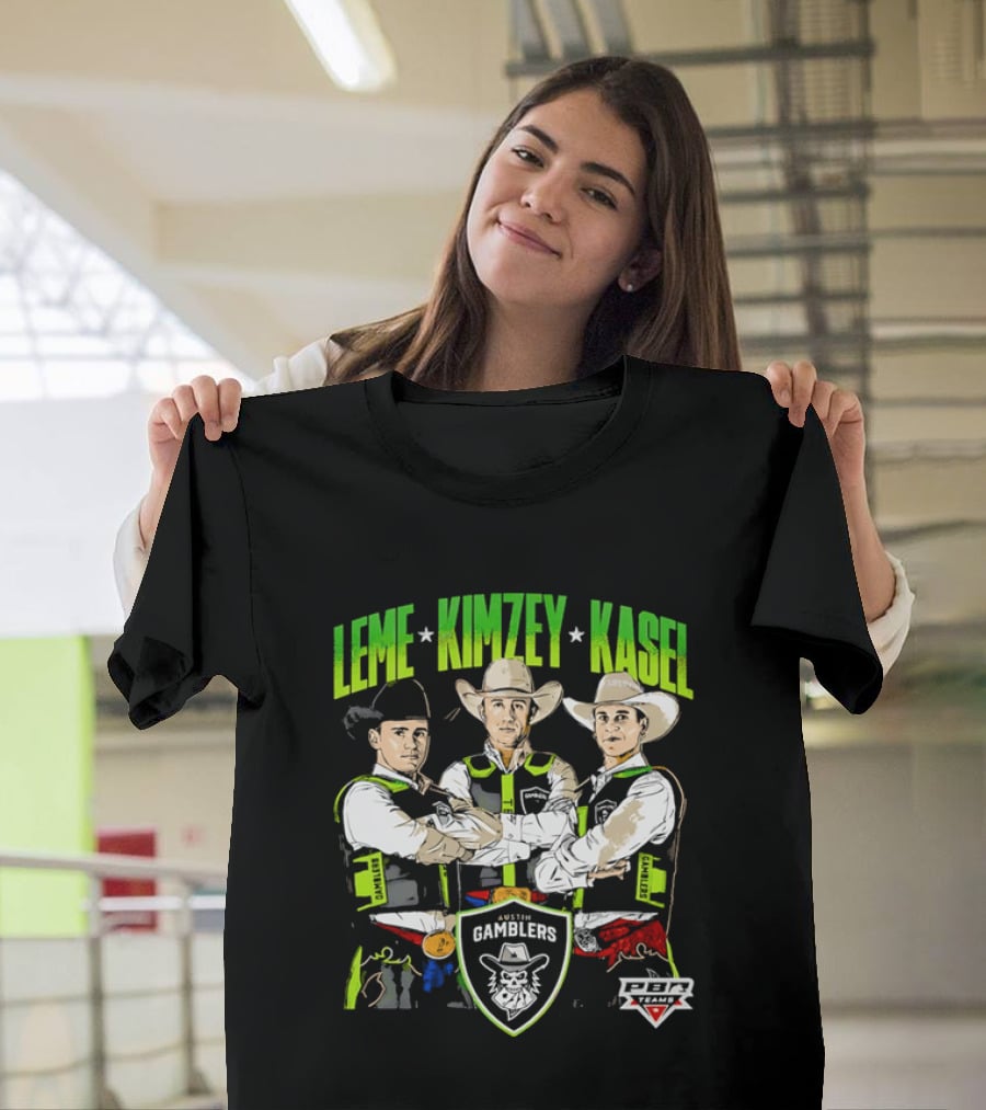 Austin Gamblers PBR Team Leme Kimzey Kasel Bull Riders T-Shirt
