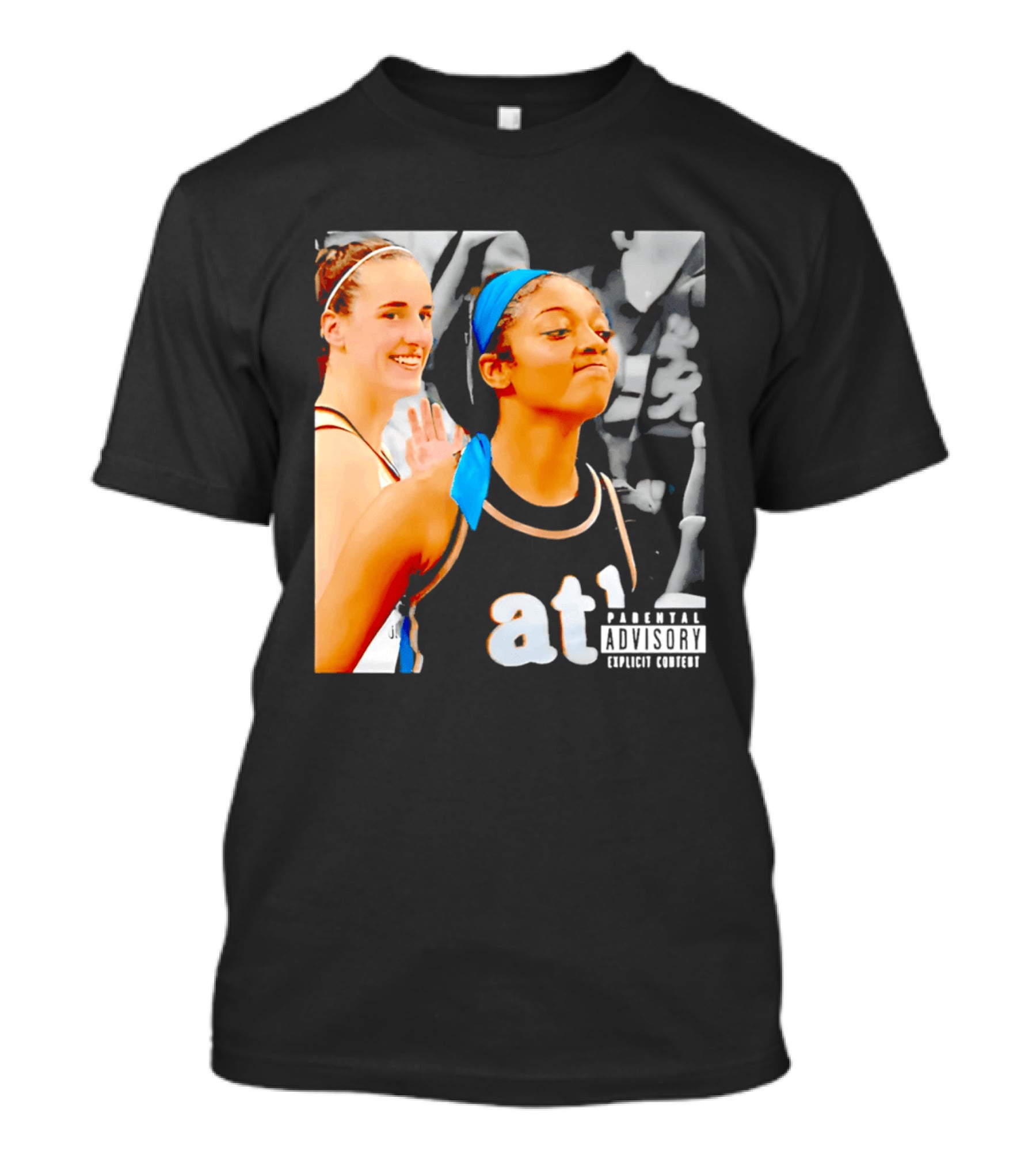 Caitlin Clark Angel Reese Memorable Moment Parental Advisory Explicit Content T-Shirt