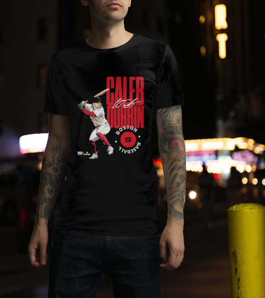 Caleb Durbin Boston Baseball Stamp Number 5 T-Shirt