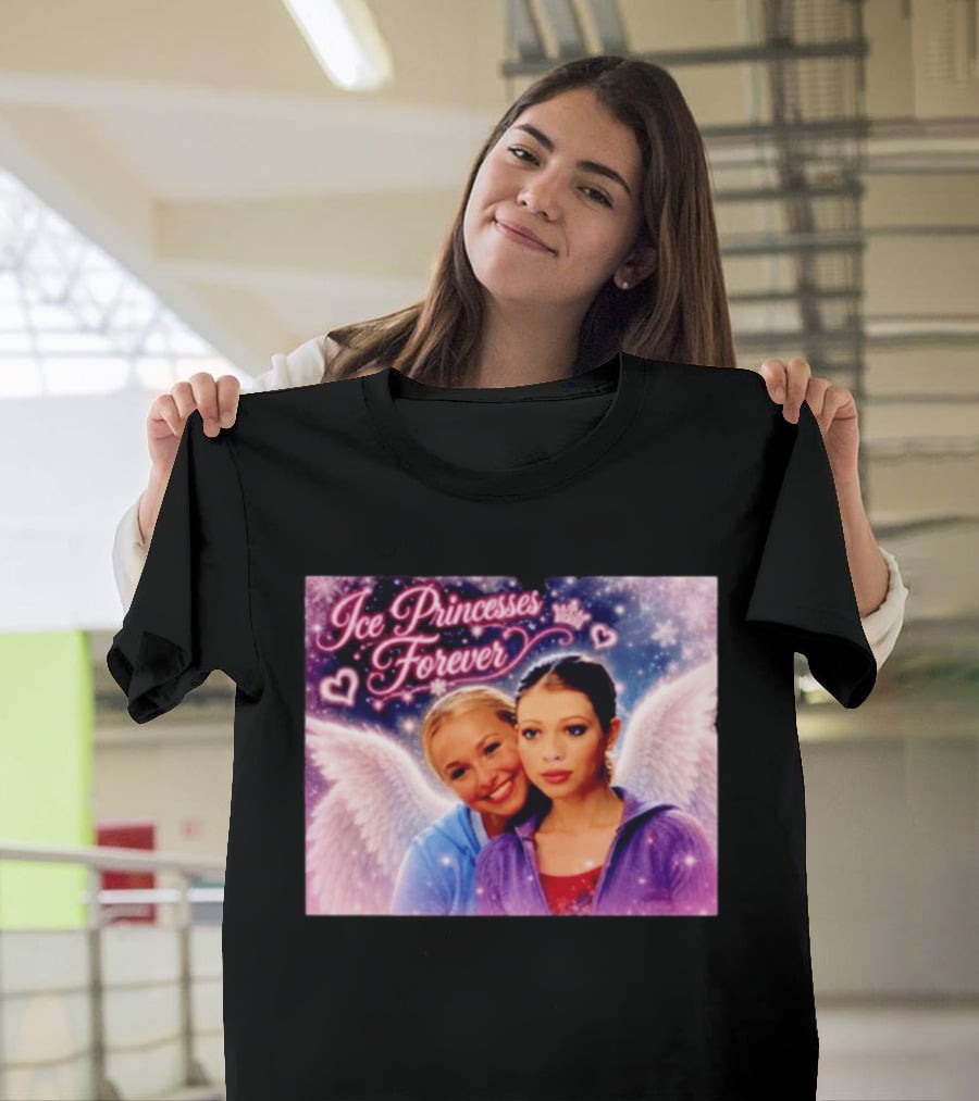 Ice Princesses Forever Hayden Panettiere Michelle Trachtenberg Angel Wings Hearts Snowflakes T-Shirt