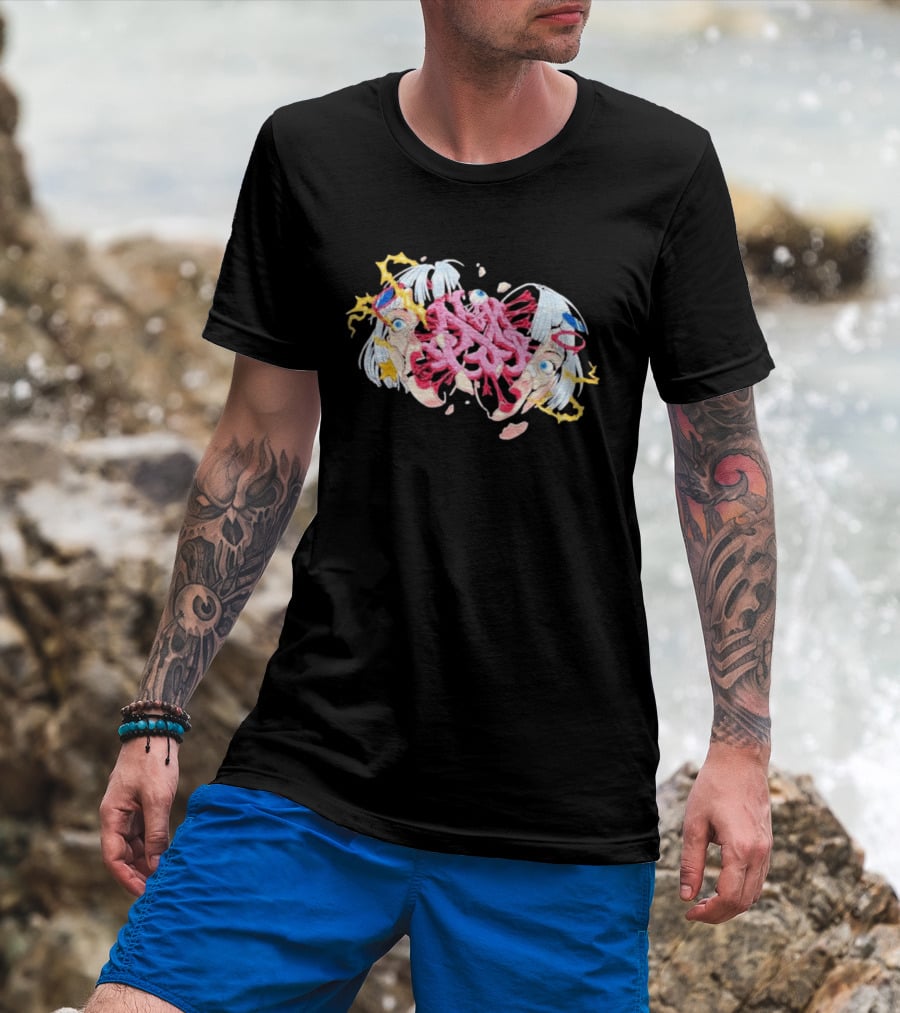 Hghmnds Head Split Surreal Pop Art Explosion T-Shirt