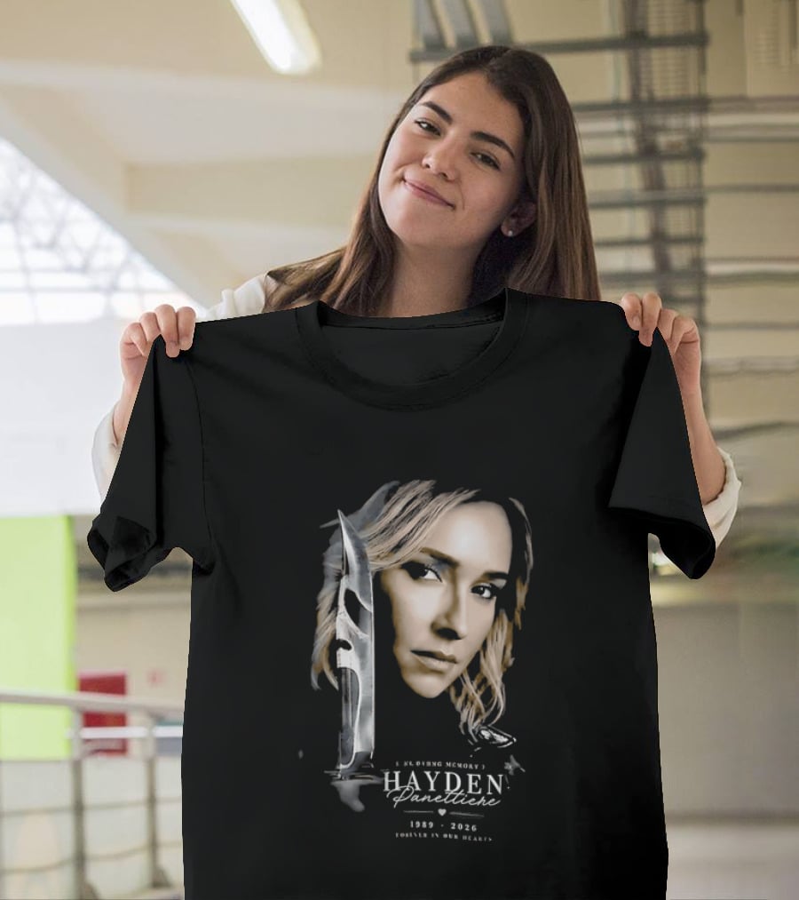 In Loving Memory Hayden Panettiere Forever In Our Hearts 1989 2026 Woman Knife Ghostface T-Shirt
