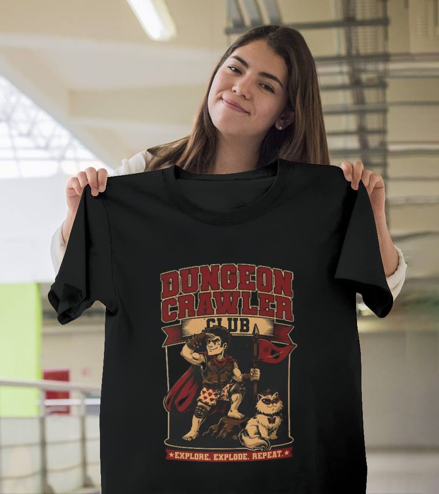 Dungeon Crawler Club Explore Explode Repeat Dungeon Crawler Carl Adventure T-Shirt