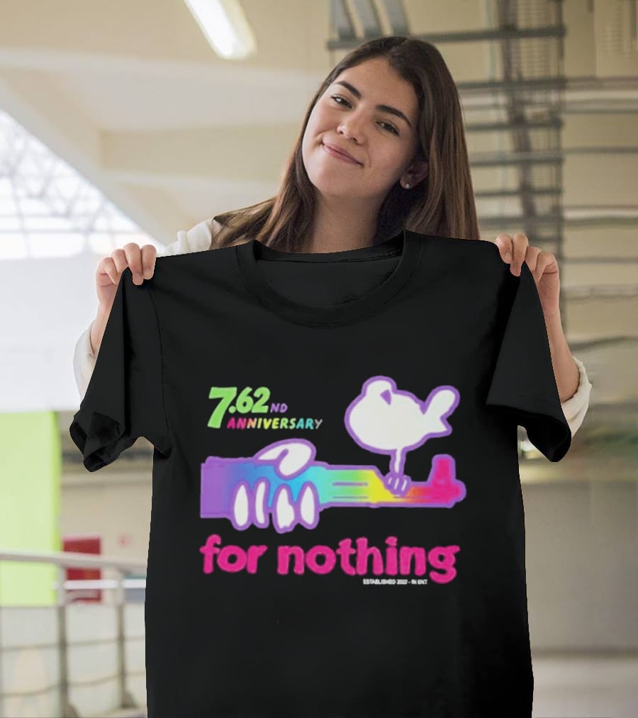 7.62nd Anniversary For Nothing Rainbow Dove Peacemaker T-Shirt