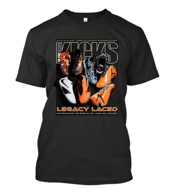 SLAM Presents KICKS Legacy Laced 2026 Introducing Caitlin Clark José Alvarado Stephen Curry Nike Collection T-Shirt