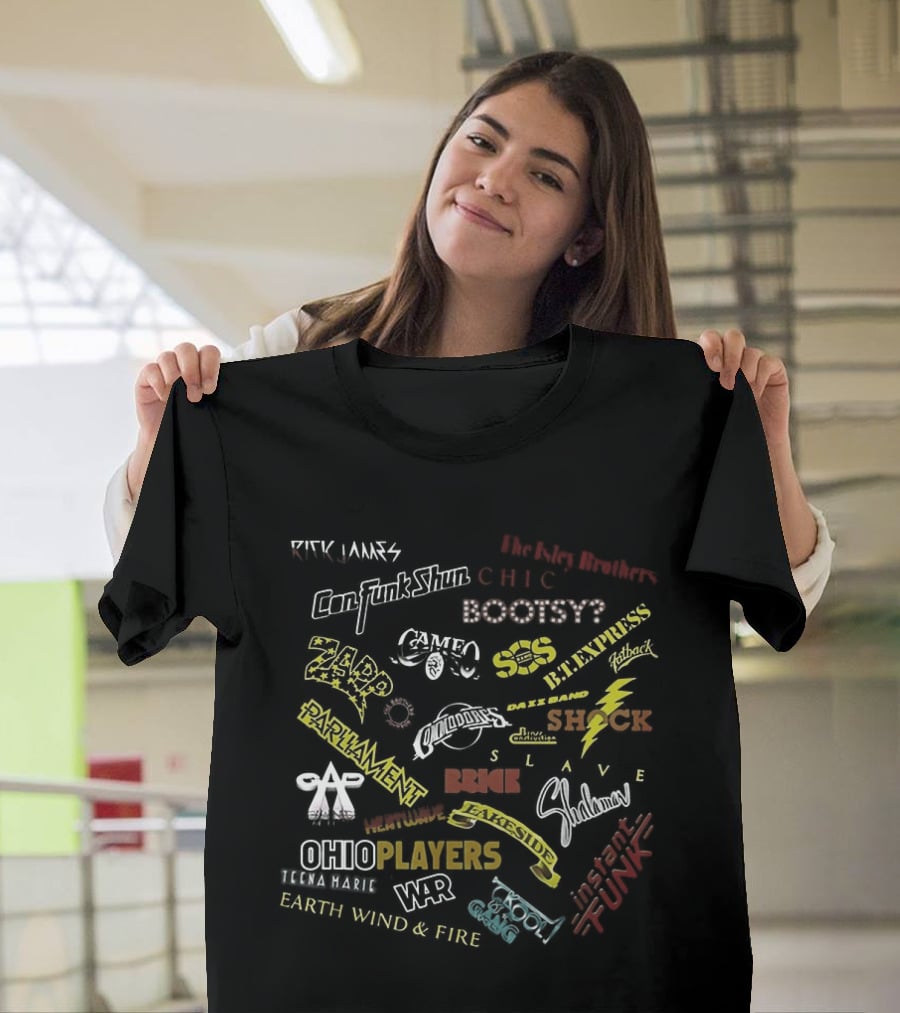 Funk Music Soul Groove Funky Boogie Disco Chic Schwann Players Shock Rufus T-Shirt