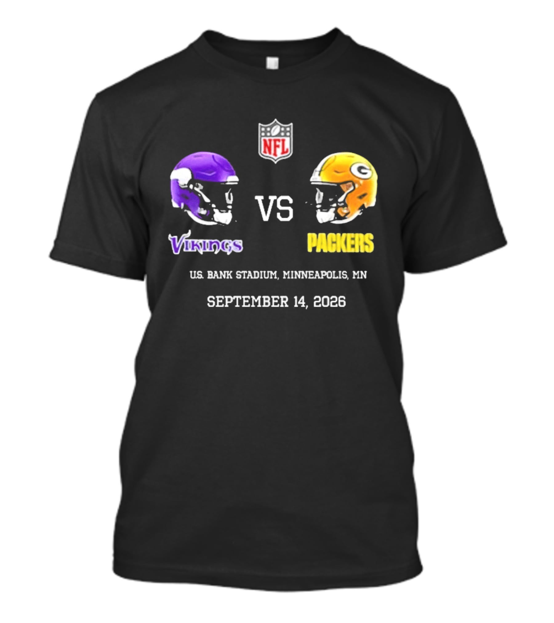 Green Bay Packers Vs Minnesota Vikings NFL September 14 2023 US Bank Stadium Minneapolis MN T-Shirt