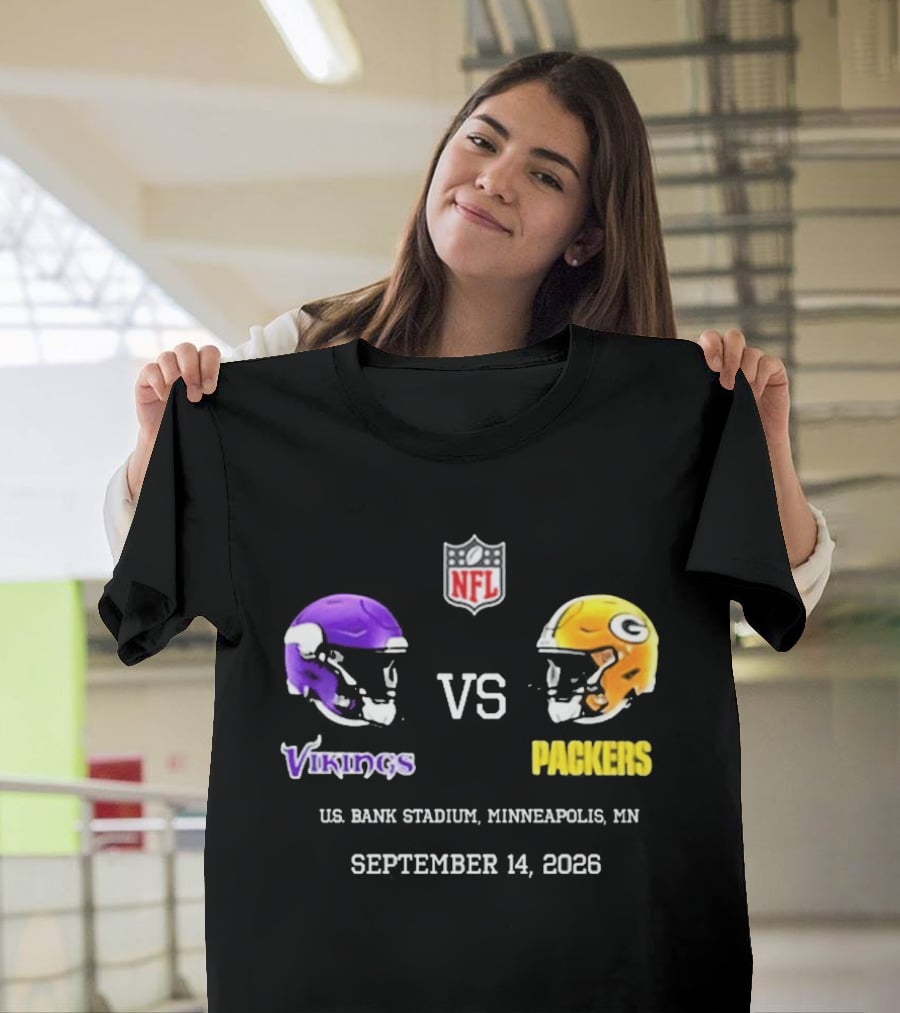 Green Bay Packers Vs Minnesota Vikings NFL September 14 2023 US Bank Stadium Minneapolis MN T-Shirt