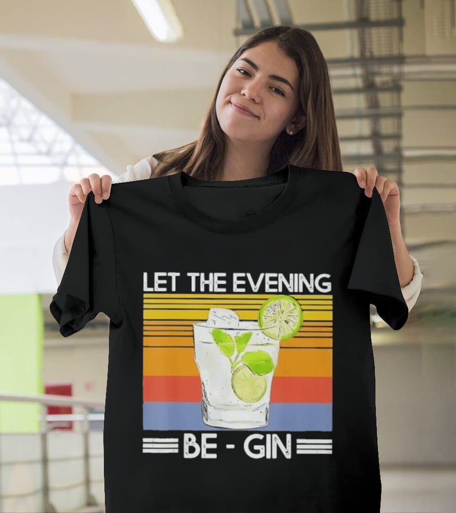 Let The Evening Be Gin Lime Mint Sunset T-Shirt
