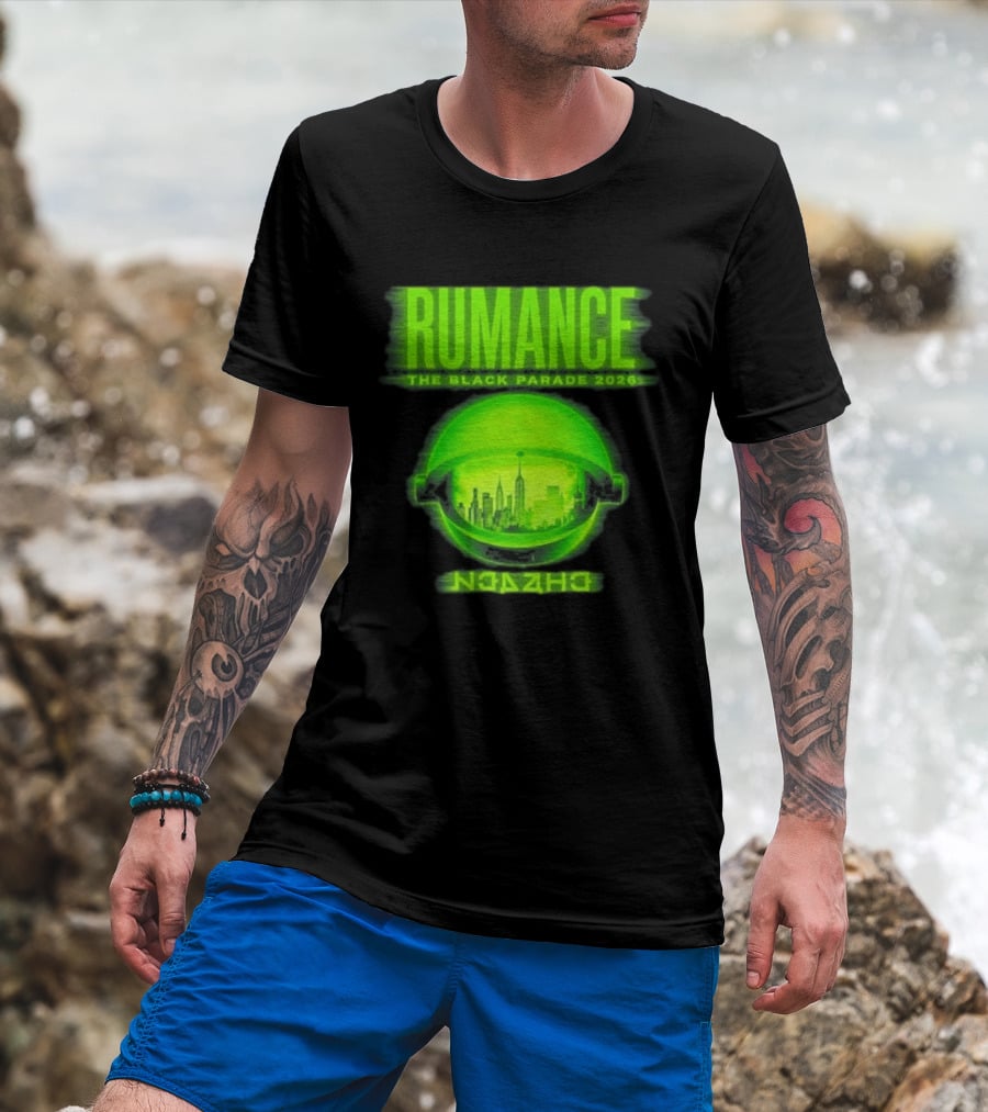 RUMANCE The Black Parade 2026 Neon Cityscape T-Shirt