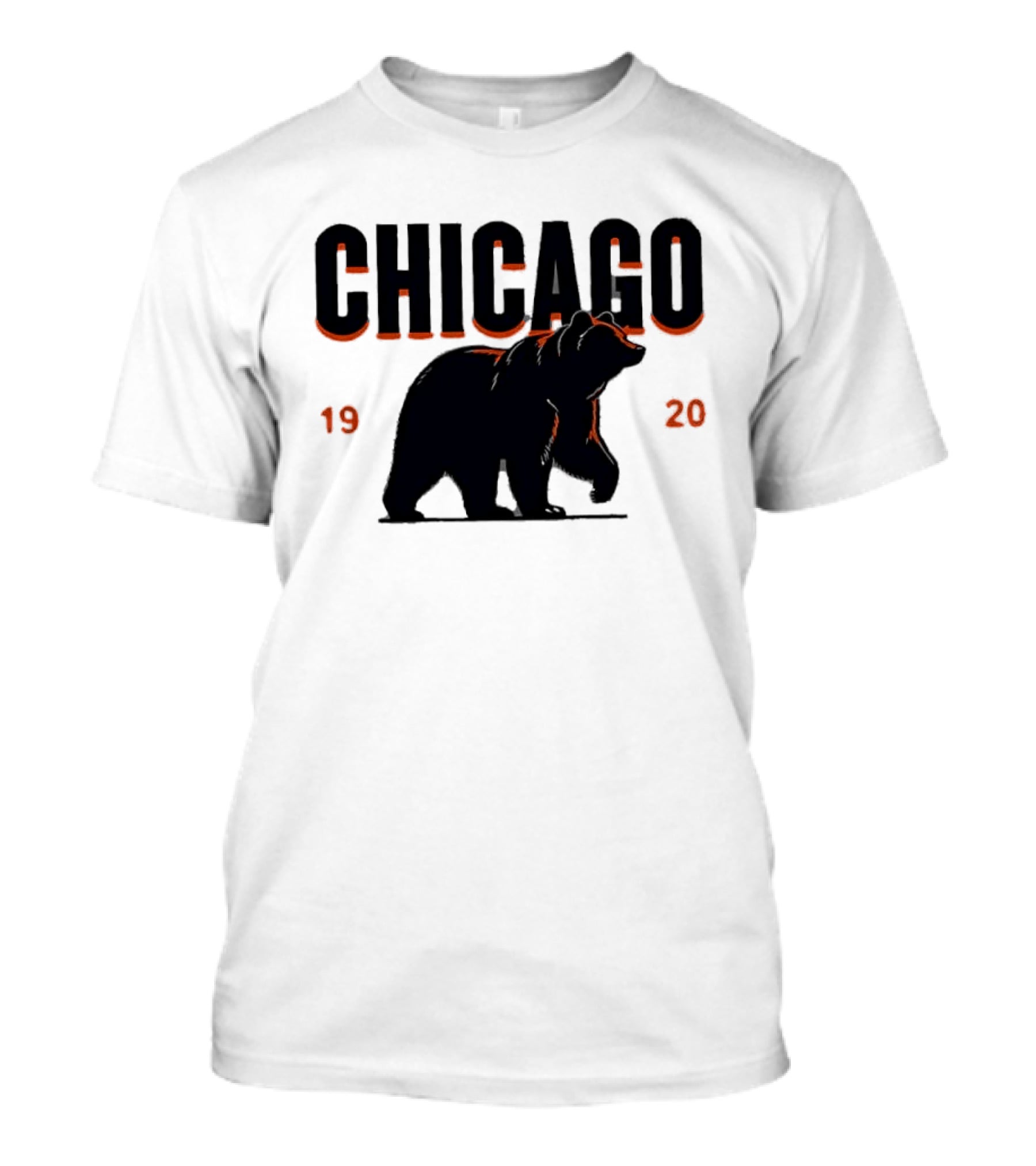 Chicago Bears 1920 Walking Grizzly Orange T-Shirt