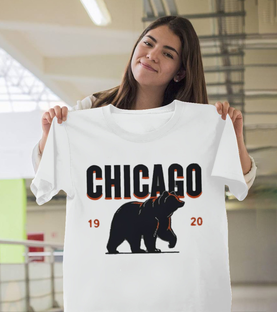 Chicago Bears 1920 Walking Grizzly Orange T-Shirt