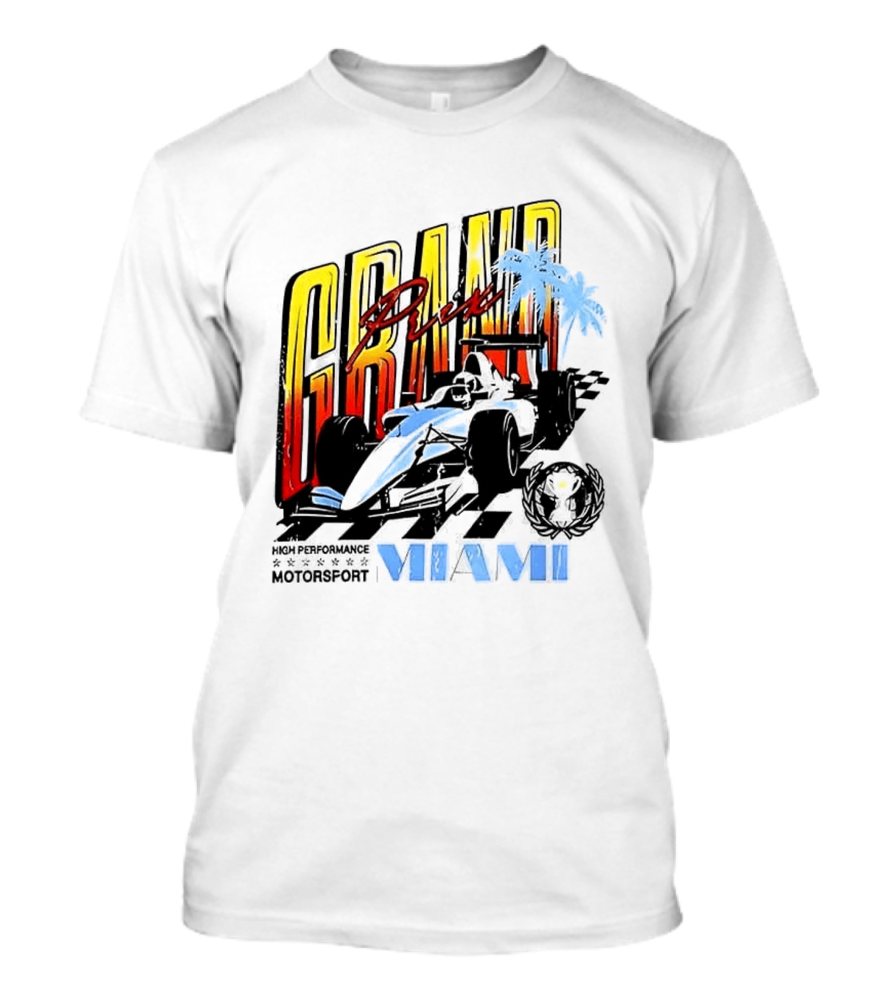 Chicago Bears Grand Prix Motorsport Miami Racing Car T-Shirt