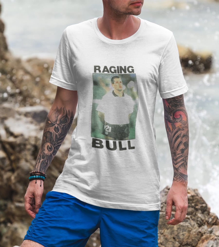 Raging Bull England Football 1989 1990 Player Number 21 T-Shirt