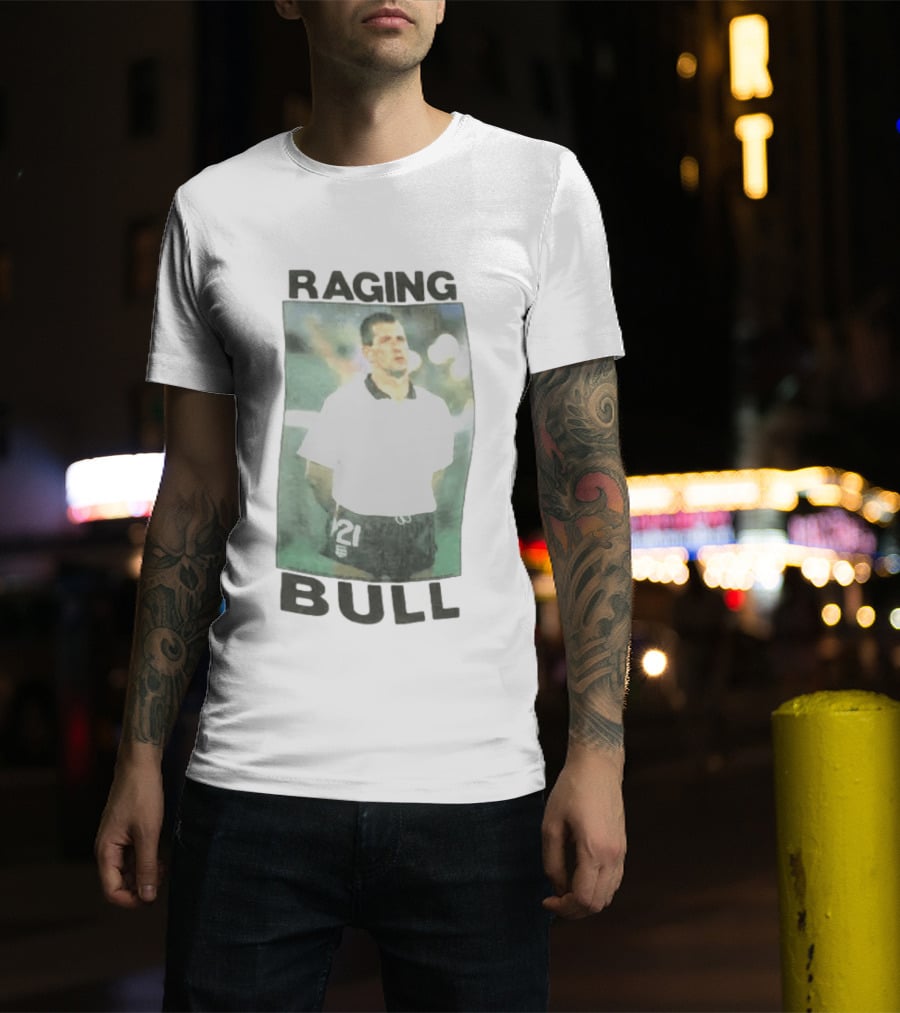 Raging Bull England Football 1989 1990 Player Number 21 T-Shirt