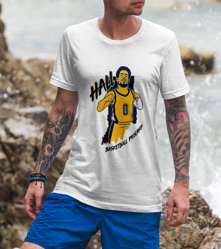 Indiana Pacers Haliburton Hall 0 Basketball Procamp T-Shirt
