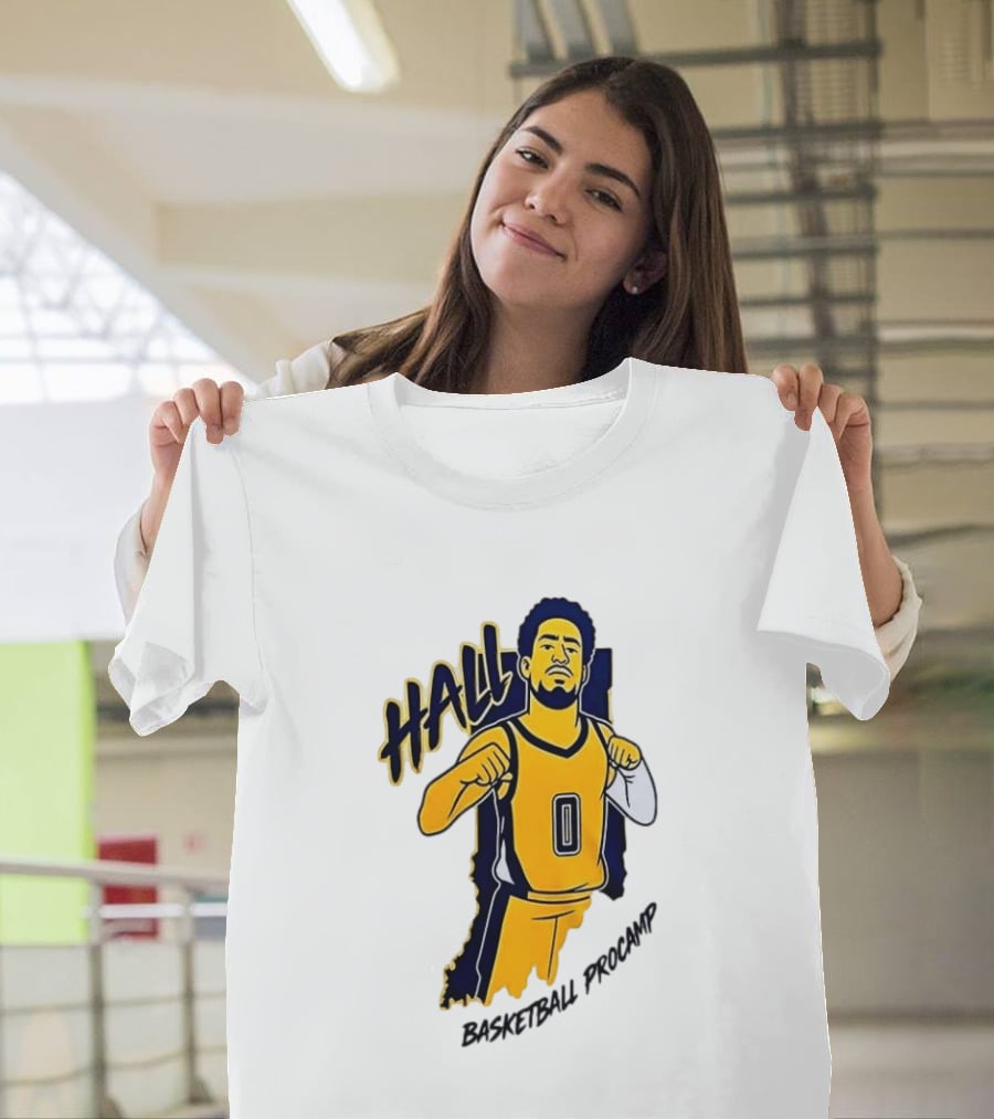 Indiana Pacers Haliburton Hall 0 Basketball Procamp T-Shirt