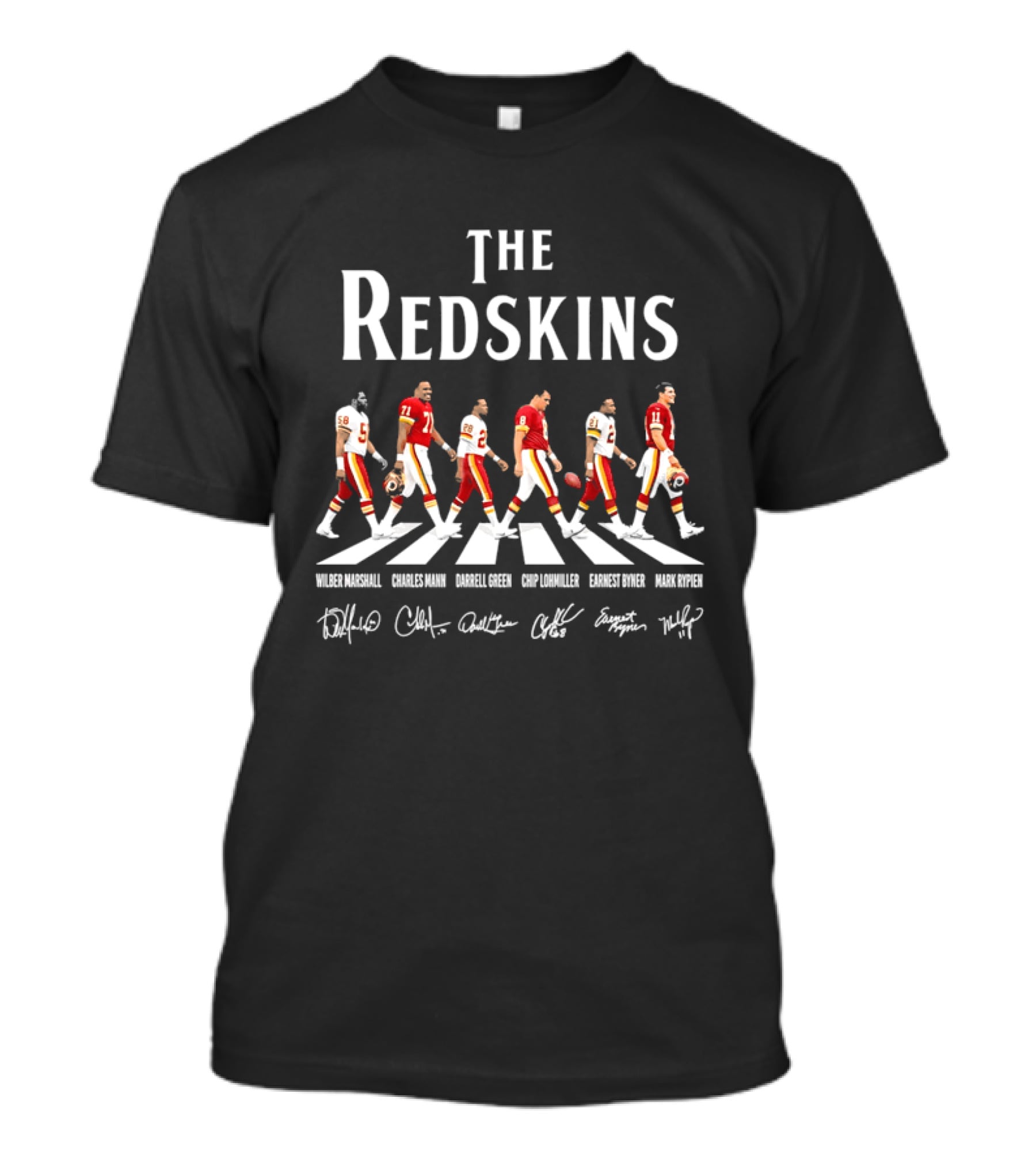 The Redskins Wilber Marshall Charles Mann Abbey Road Football Legends T-Shirt