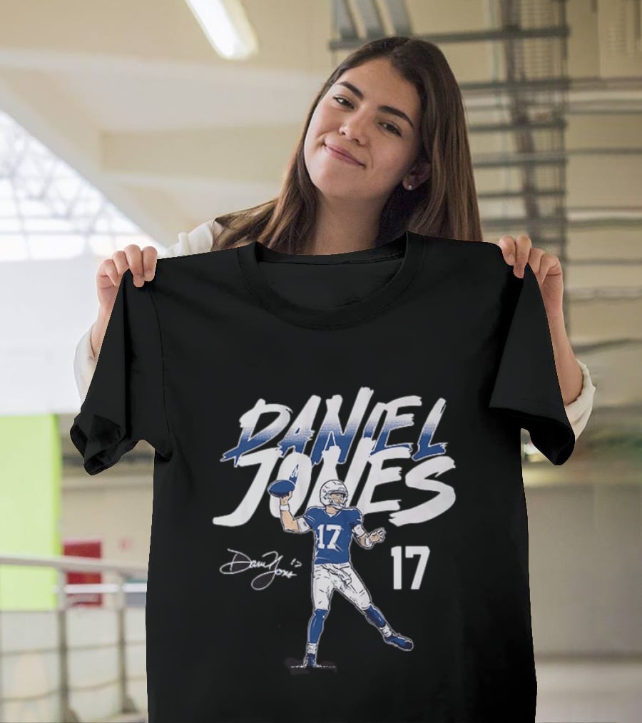 Daniel Jones 17 Indianapolis Colts Football Quarterback T-Shirt