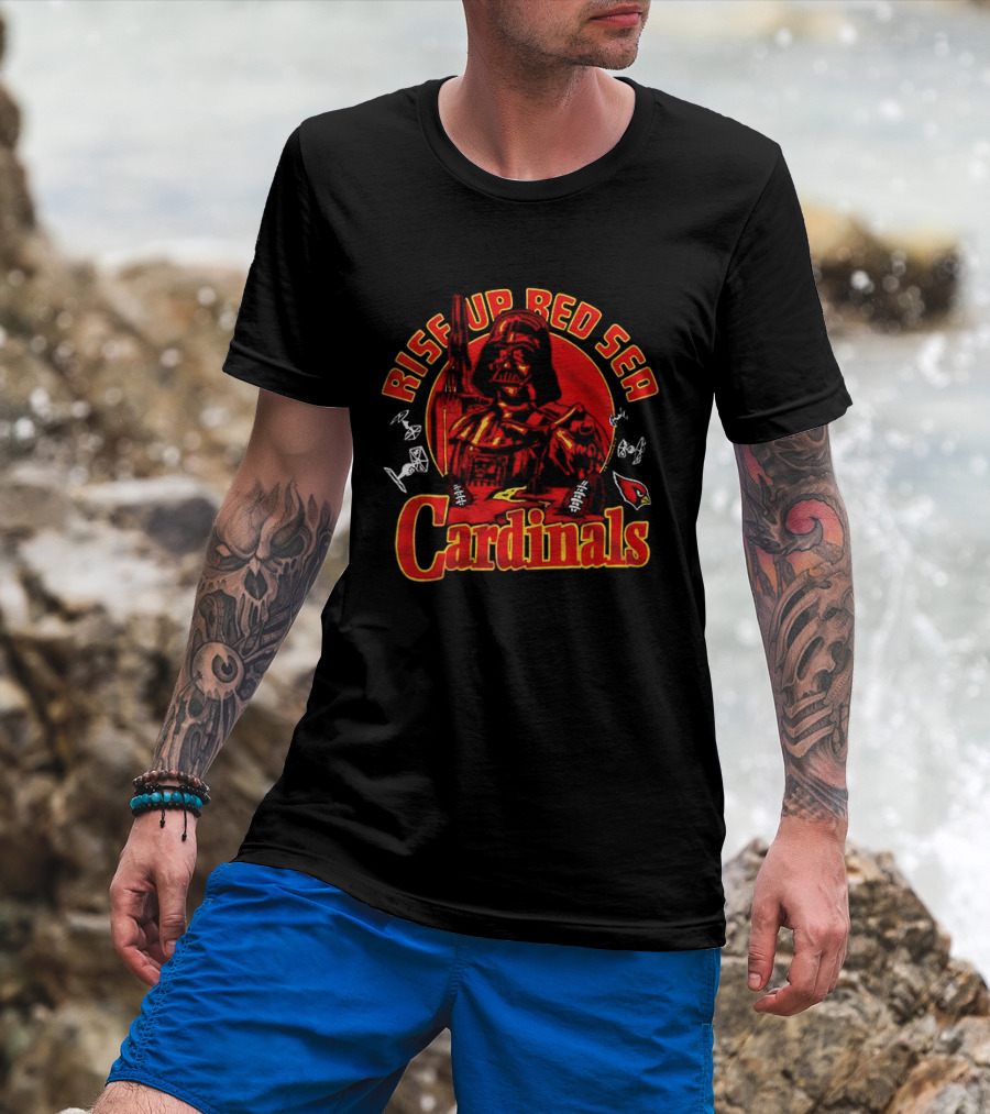 Rise Up Red Sea Darth Vader Cardinals T-Shirt