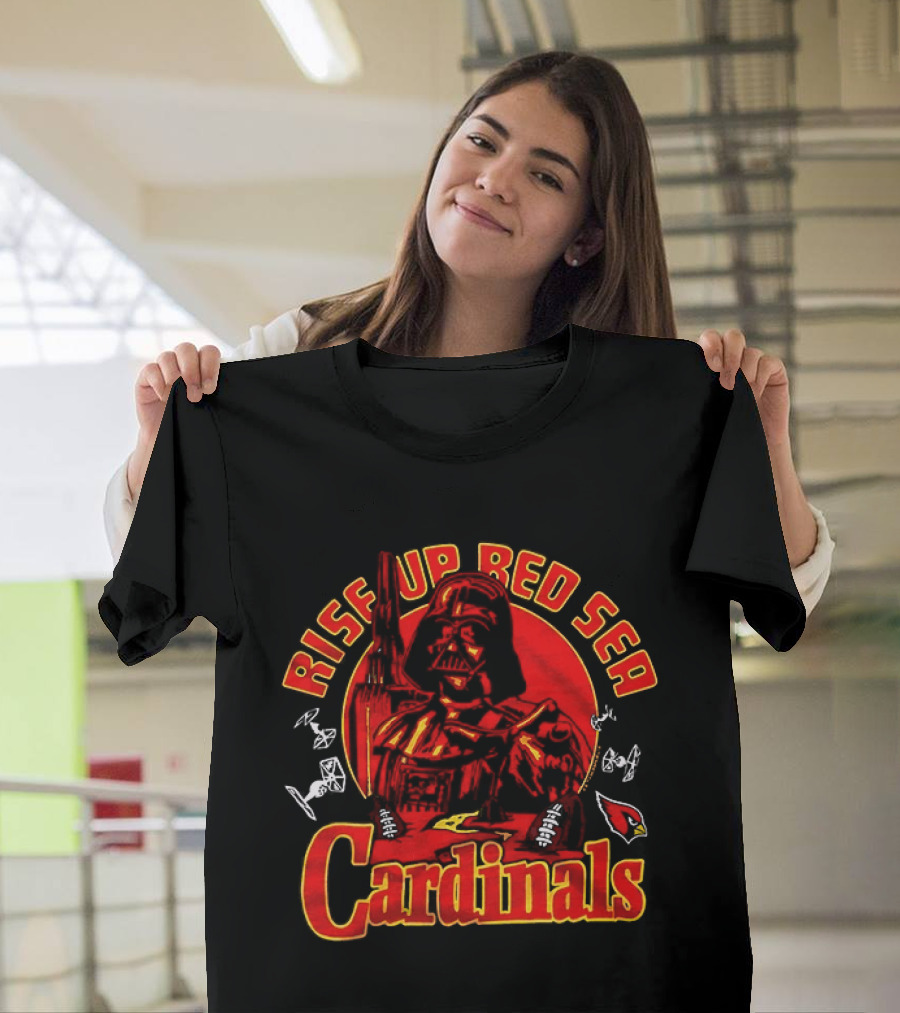 Rise Up Red Sea Darth Vader Cardinals T-Shirt