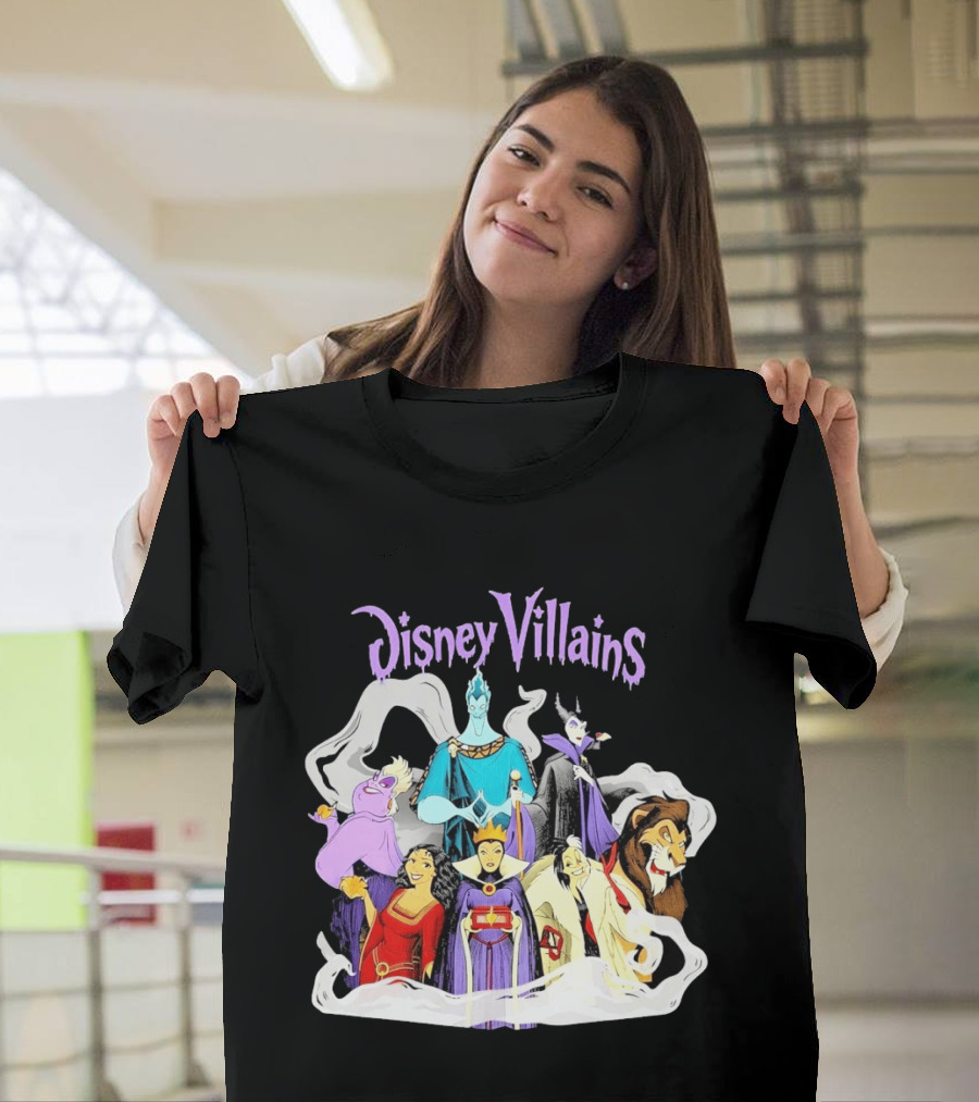 Disney Villains Halloween Squad Maleficent Hades Ursula Scar Evil Queen Cruella De Vil T-Shirt