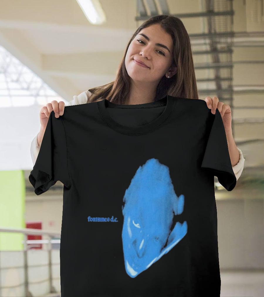 Fontaines D.C. Dopamine Chamber Blue Cover Black T-Shirt