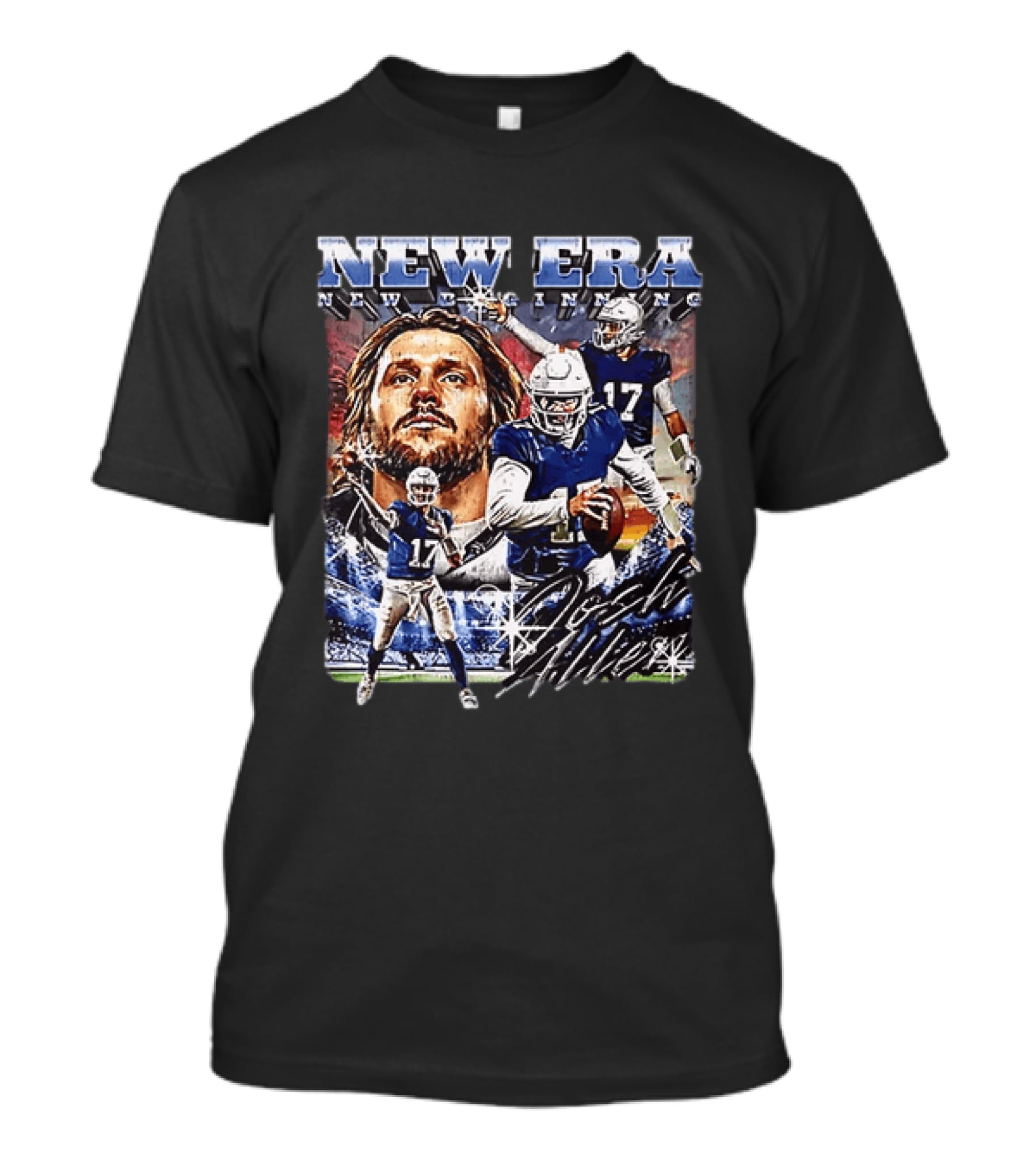 Josh Allen New Era New Beginning Buffalo Bills 17 T-Shirt