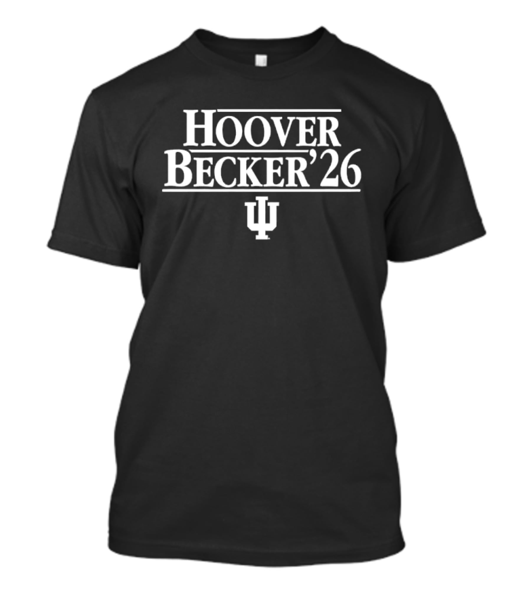 Hoover Becker '26 IU Indiana Hoosiers NCAA Stranger Things Horizontal Bars T-Shirt
