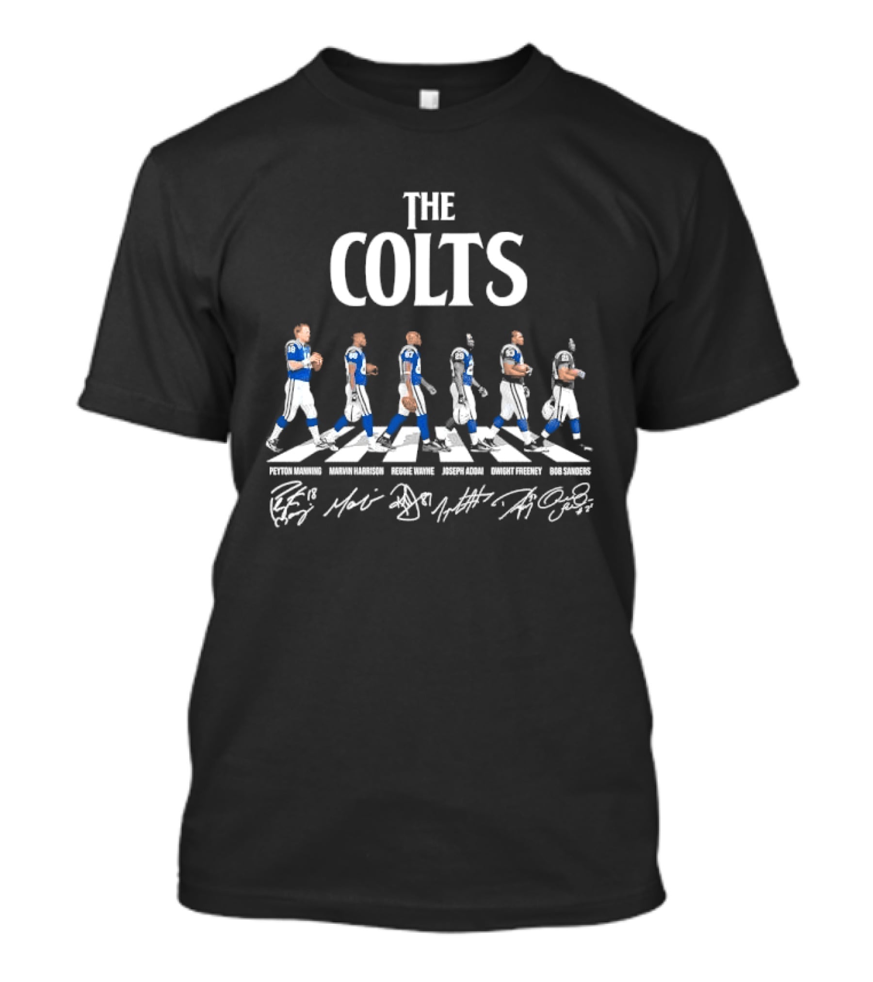 Indianapolis Colts Roster Players Crosswalk Signatures The Colts T-Shirt